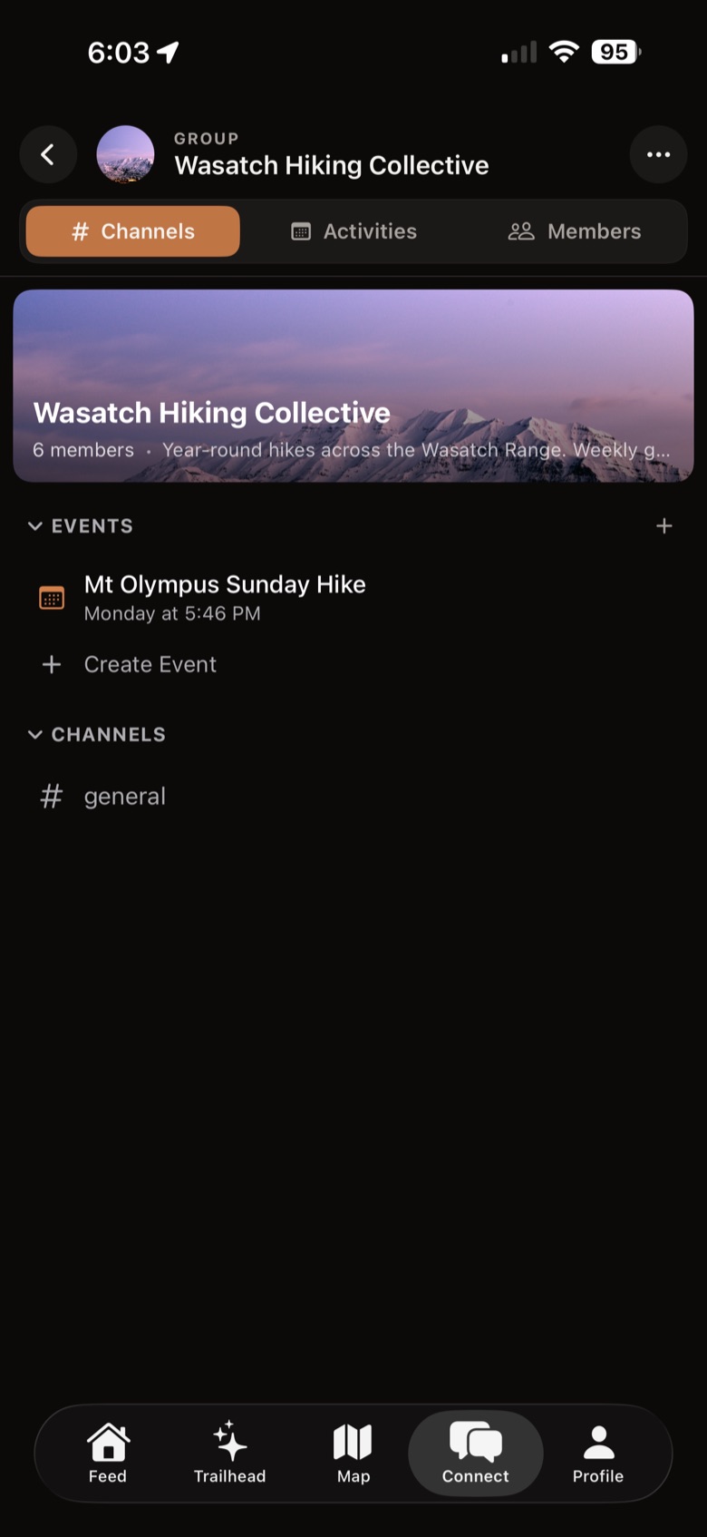 Groups screen in Nomatic Atlas